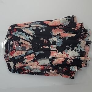 City Chic Black Floral Blouse